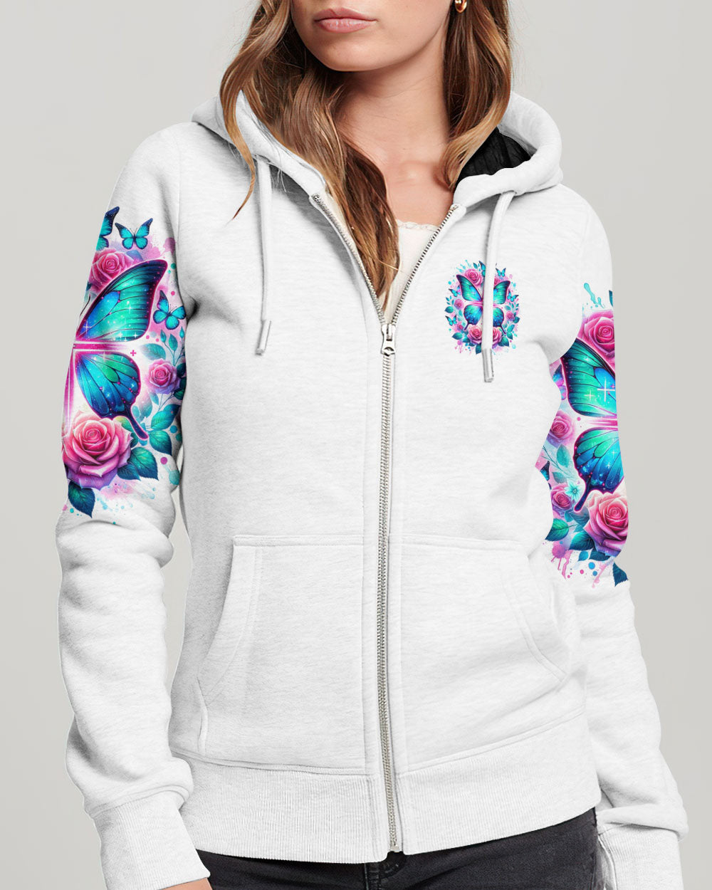 Look Back And Thank God Butterfly Women's All Over Print Shirt - Tlnz3101244, easychoo.com