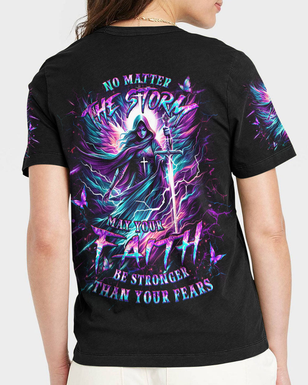 No Matter The Storm Women's All Over Print Shirt - Yhlt1004244, easychoo.com
