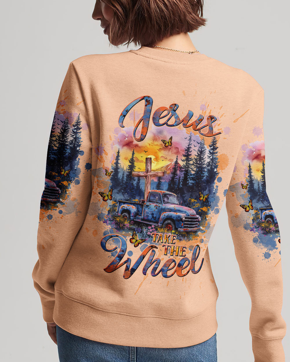 Jesus Take The Wheel Women's All Over Print Shirt - Tltw1903245, easychoo.com