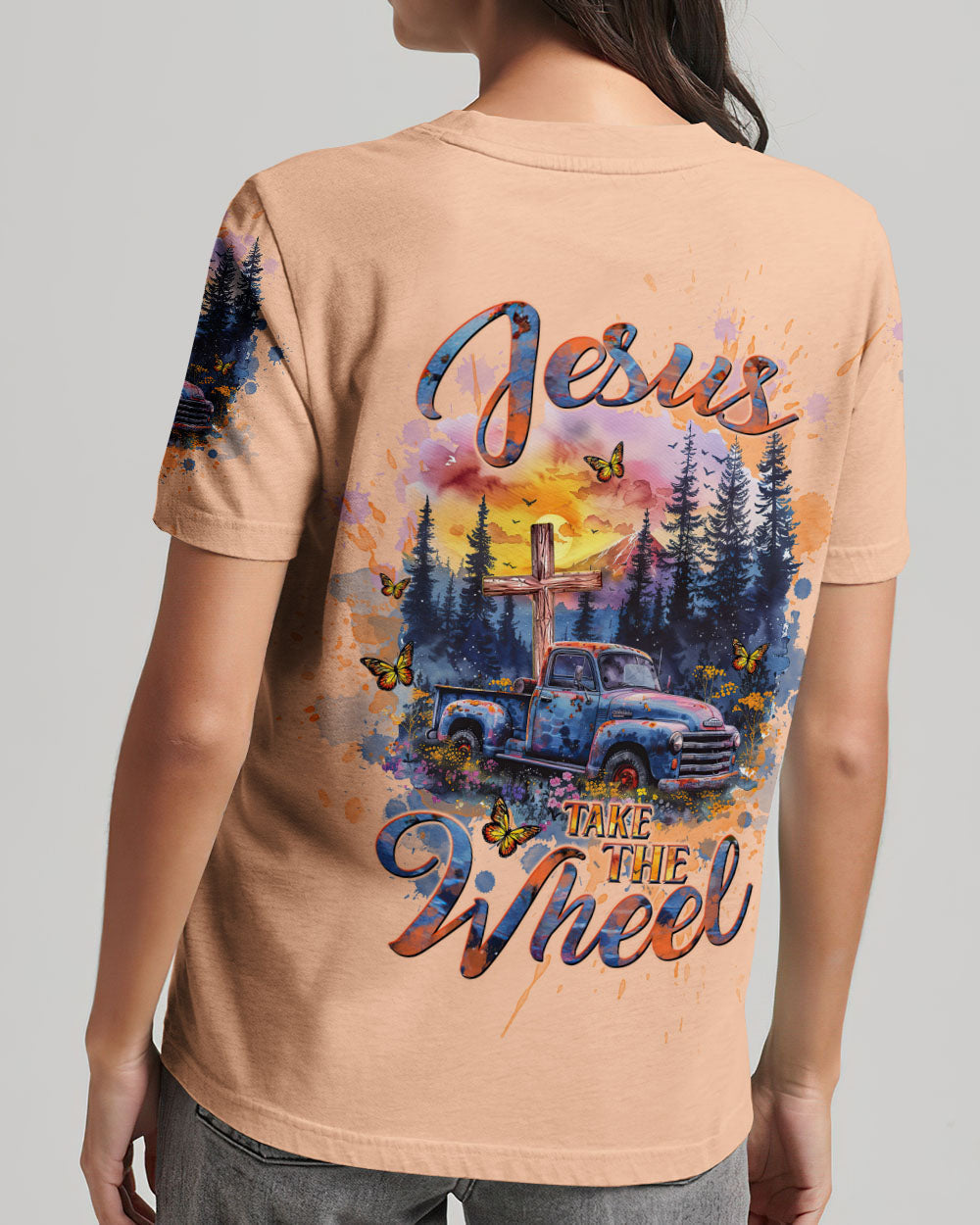 Jesus Take The Wheel Women's All Over Print Shirt - Tltw1903245, easychoo.com