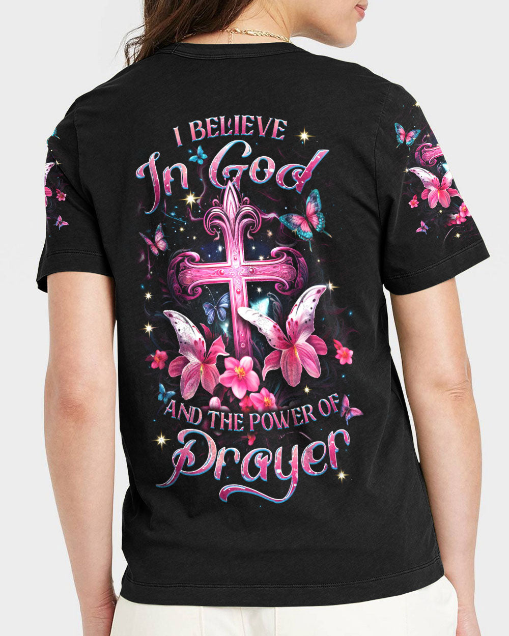I Believe In God Women's All Over Print Shirt - Yhdu1701242, easychoo.com
