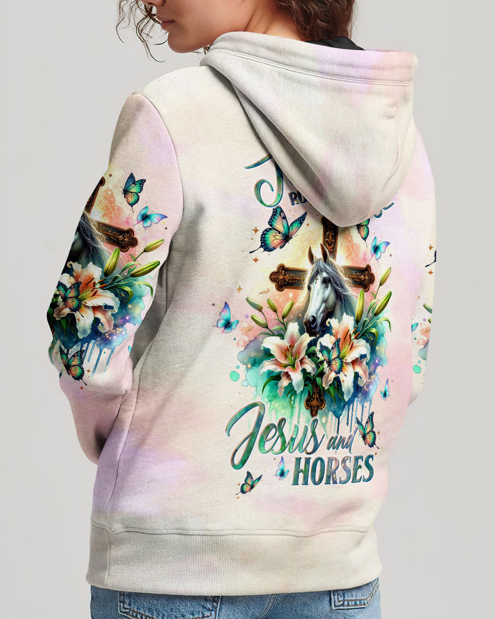 Runs On Jesus And Horses Women's All Over Print - Tltw2811233, easychoo.com