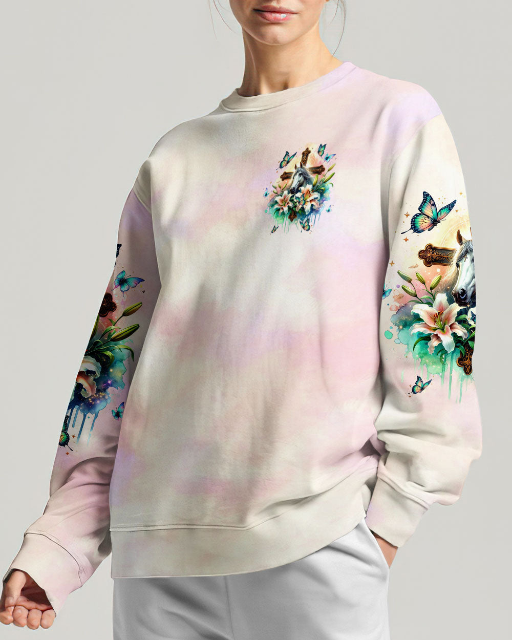 Runs On Jesus And Horses Women's All Over Print - Tltw2811233, easychoo.com