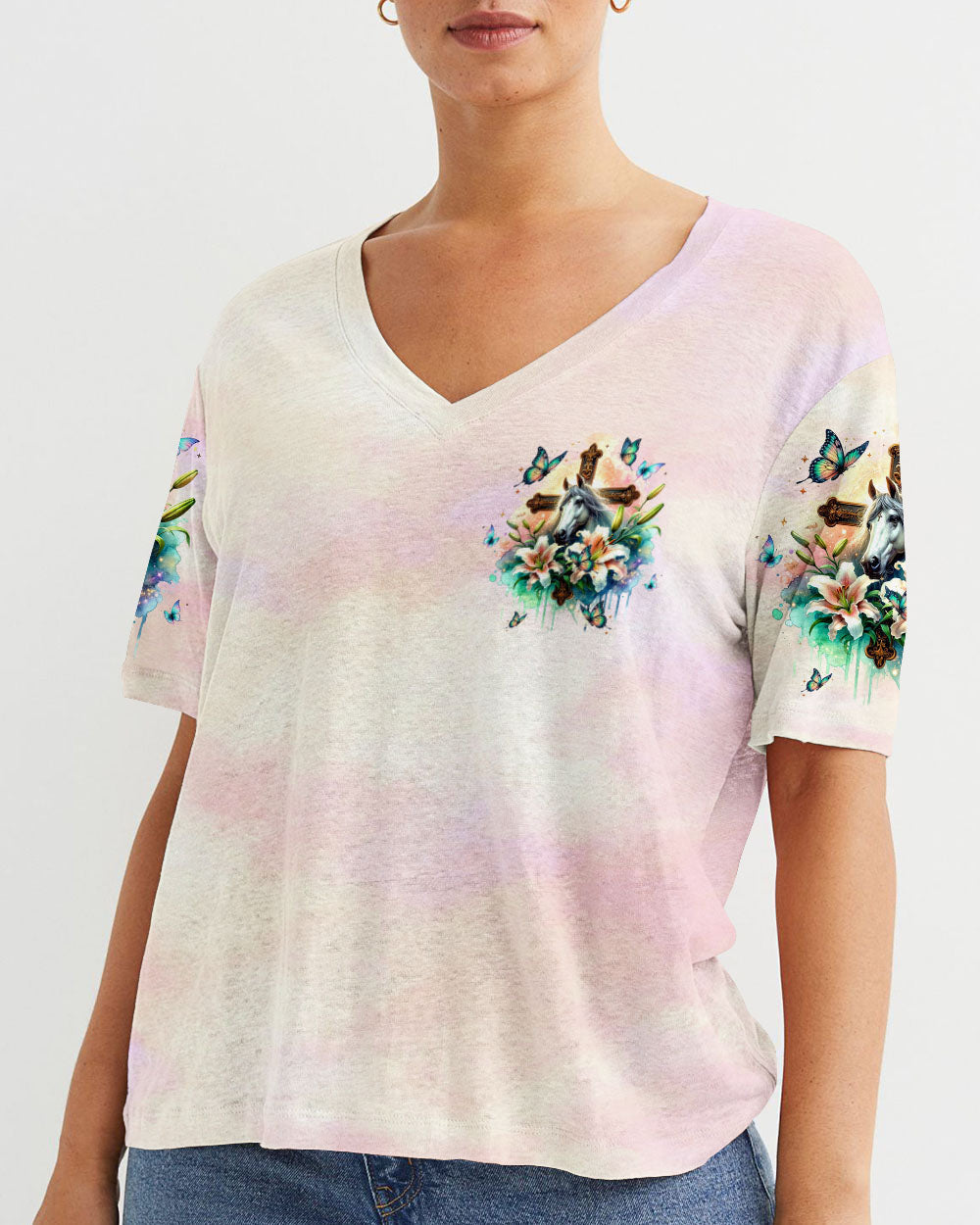 Runs On Jesus And Horses Women's All Over Print - Tltw2811233, easychoo.com