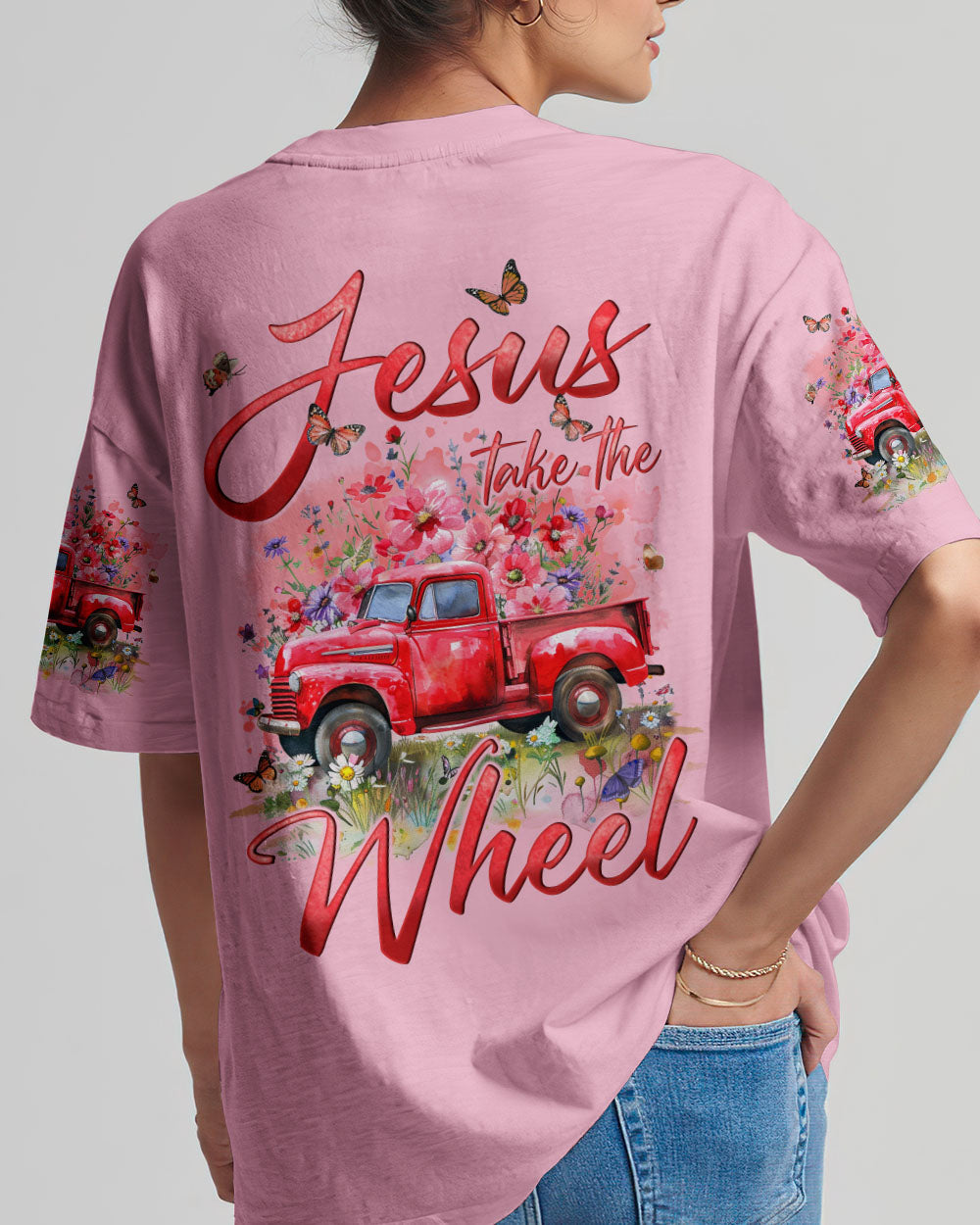 Jesus Take The Wheel Women's All Over Print Shirt - Tyqy0603242, easychoo.com