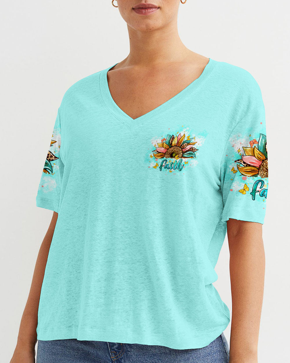 God Says You Are Sunflower Women's All Over Print Shirt - Tltw0803244, easychoo.com