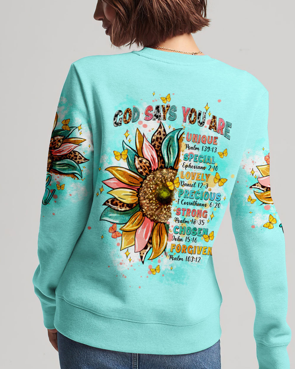 God Says You Are Sunflower Women's All Over Print Shirt - Tltw0803244, easychoo.com