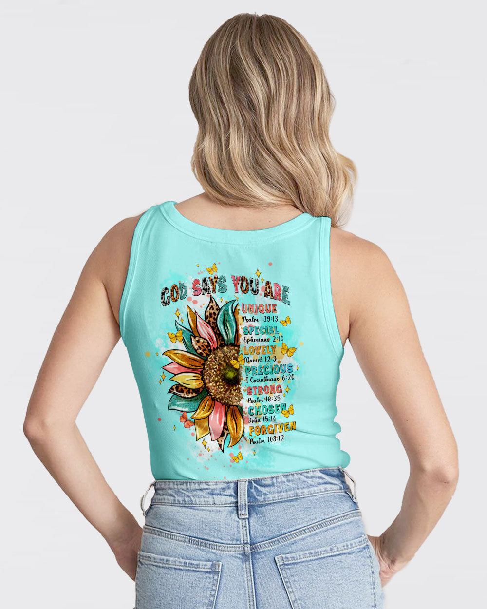 God Says You Are Sunflower Women's All Over Print Shirt - Tltw0803244, easychoo.com