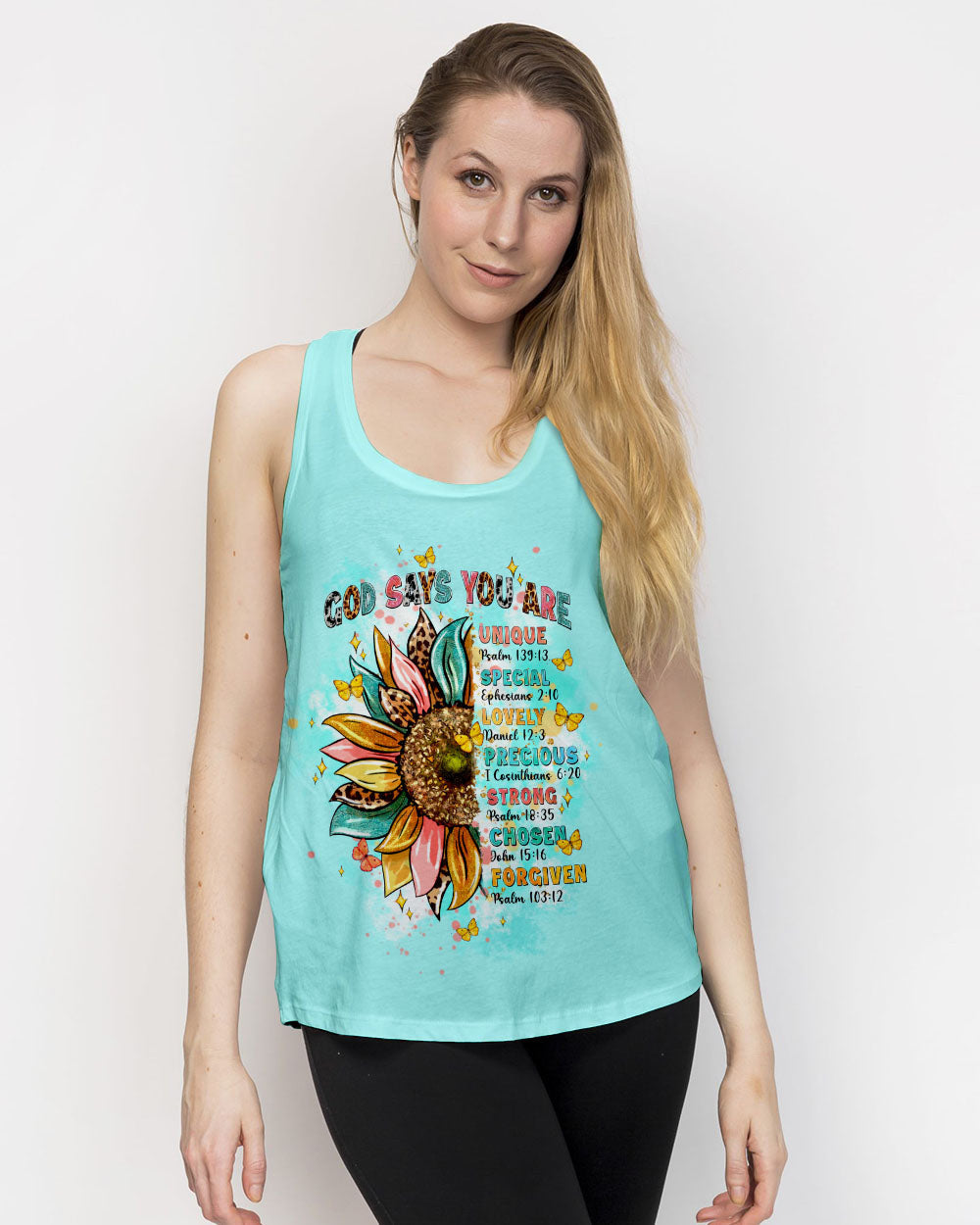 God Says You Are Sunflower Women's All Over Print Shirt - Tltw0803244, easychoo.com