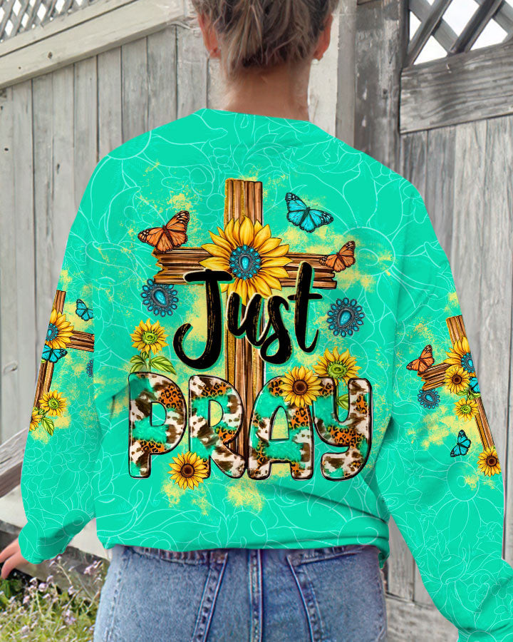 Just Pray Women's All Over Print Shirt - Tltw1011235, easychoo.com