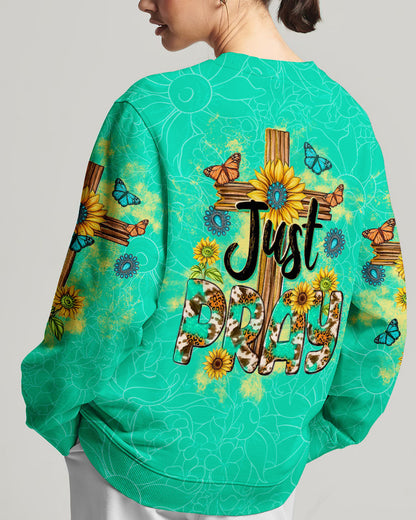 Just Pray Women's All Over Print Shirt - Tltw1011235, easychoo.com