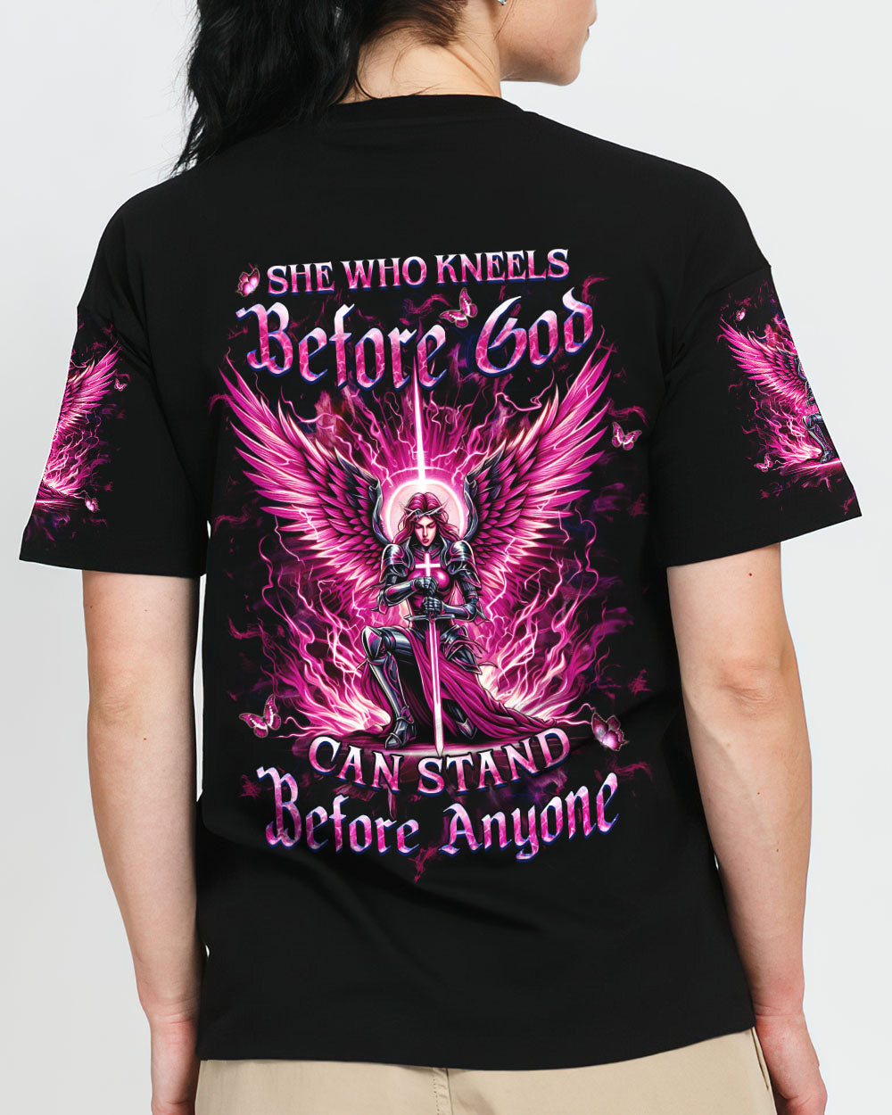 She Who Kneels Before God Women's All Over Print Shirt - Yhhn1803244, easychoo.com