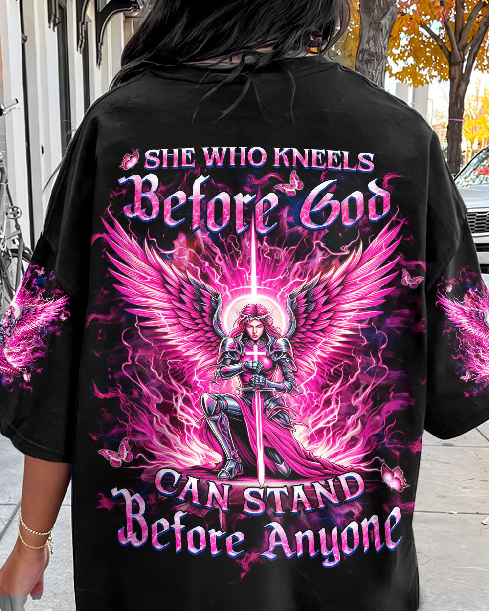 She Who Kneels Before God Women's All Over Print Shirt - Yhhn1803244, easychoo.com