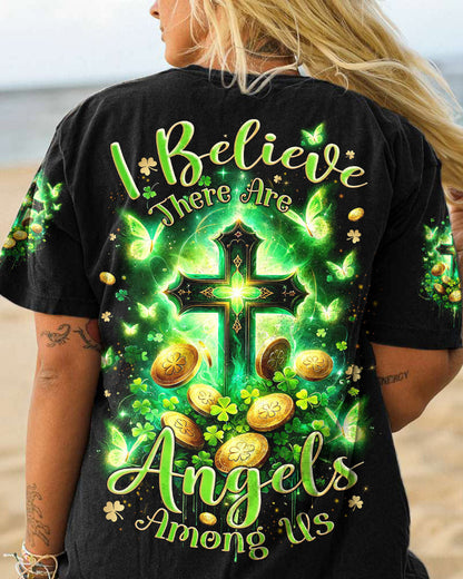 I Believe There Are Angels Among Us Patrick's Day Women's All Over Print Shirt - Tlnz0301244, easychoo.com