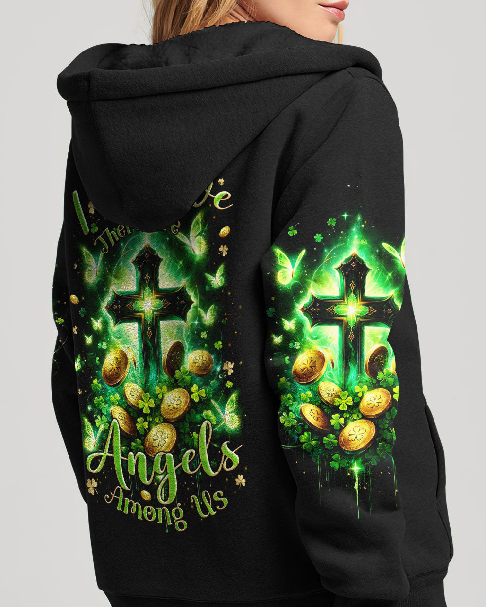 I Believe There Are Angels Among Us Patrick's Day Women's All Over Print Shirt - Tlnz0301244, easychoo.com