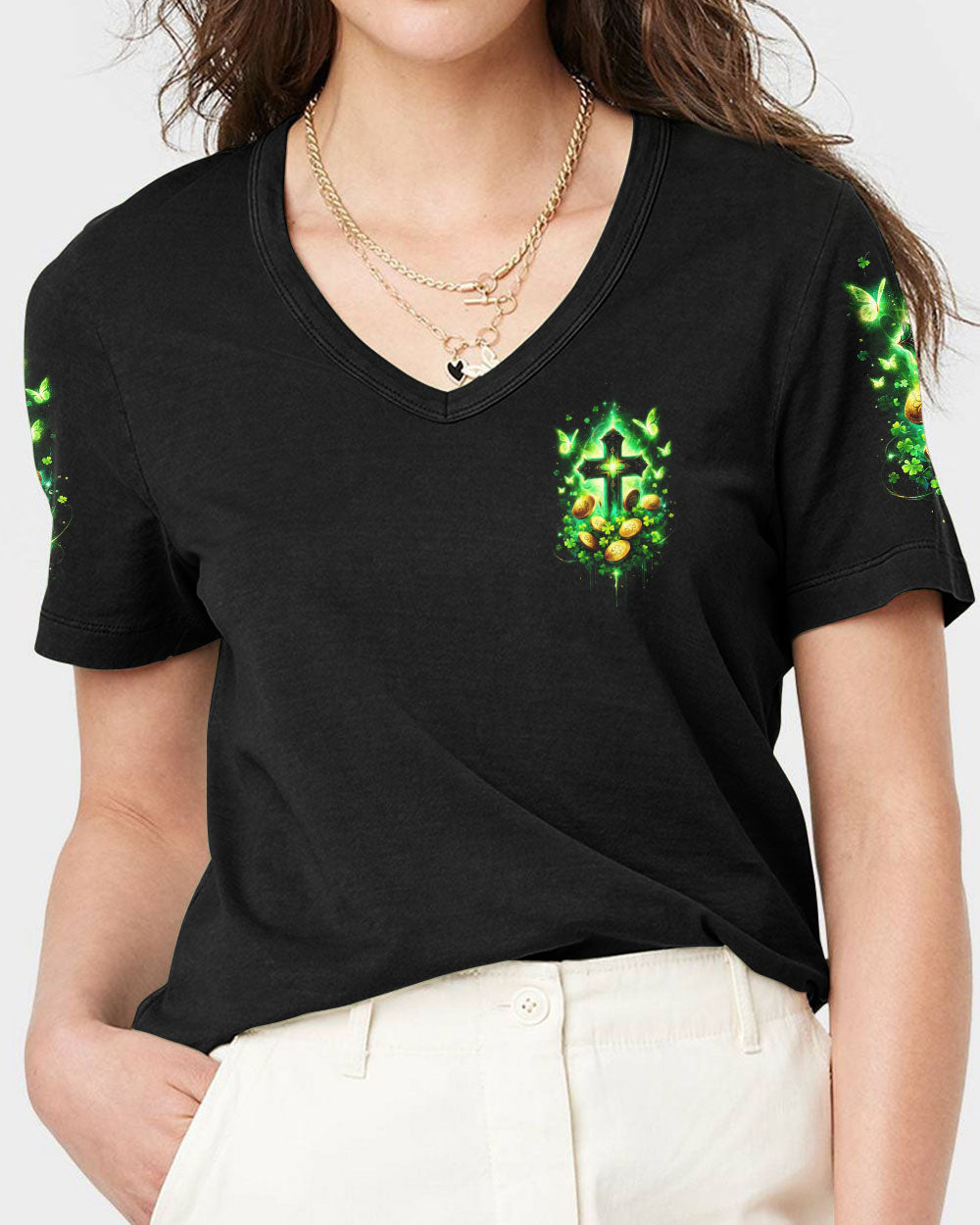 I Believe There Are Angels Among Us Patrick's Day Women's All Over Print Shirt - Tlnz0301244, easychoo.com