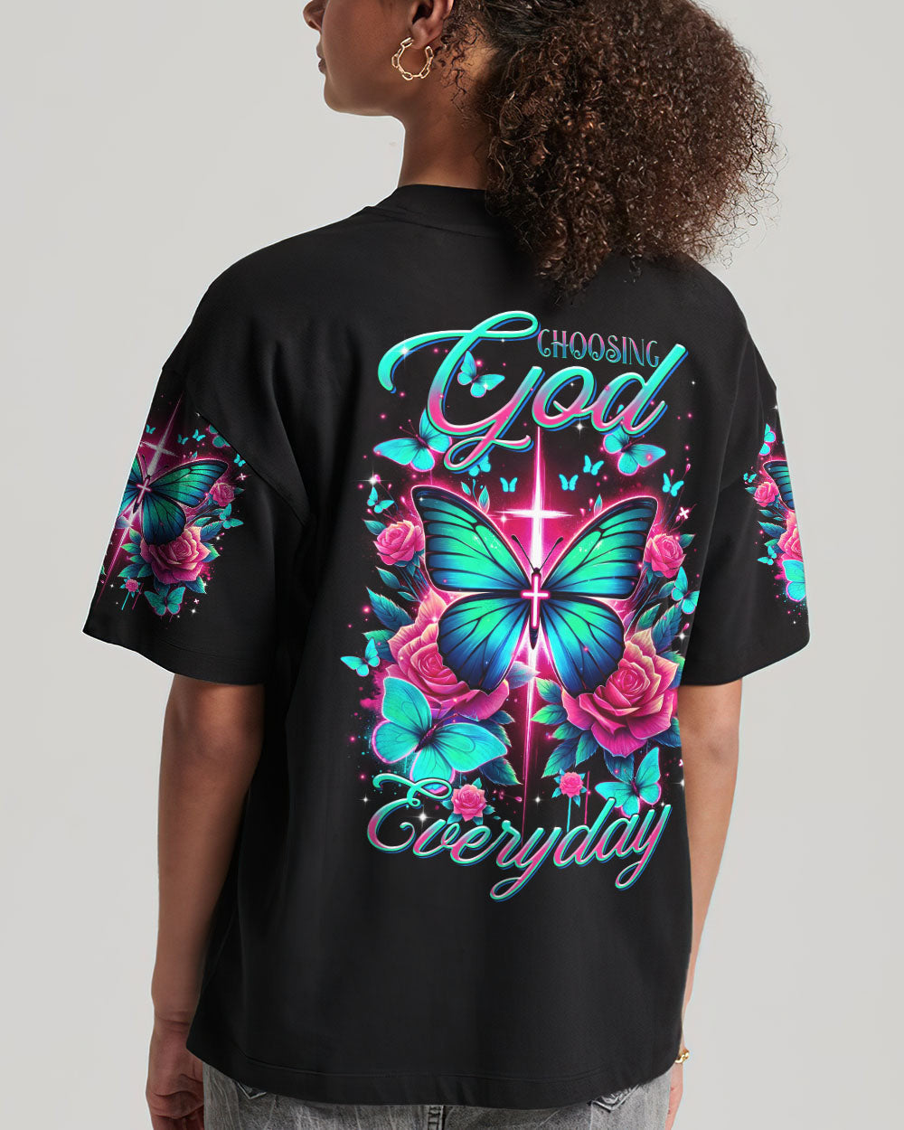 Choosing God Everyday Butterfly Women's All Over Print Shirt - Tltr2601242, easychoo.com