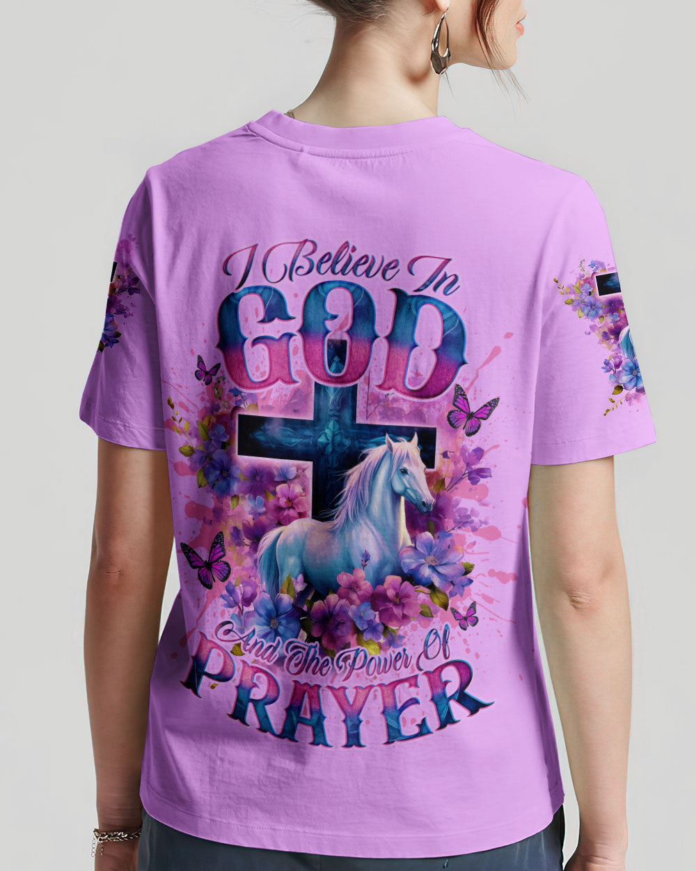 I Believe In God Horse Women's All Over Print Shirt - Tlno0201244, easychoo.com