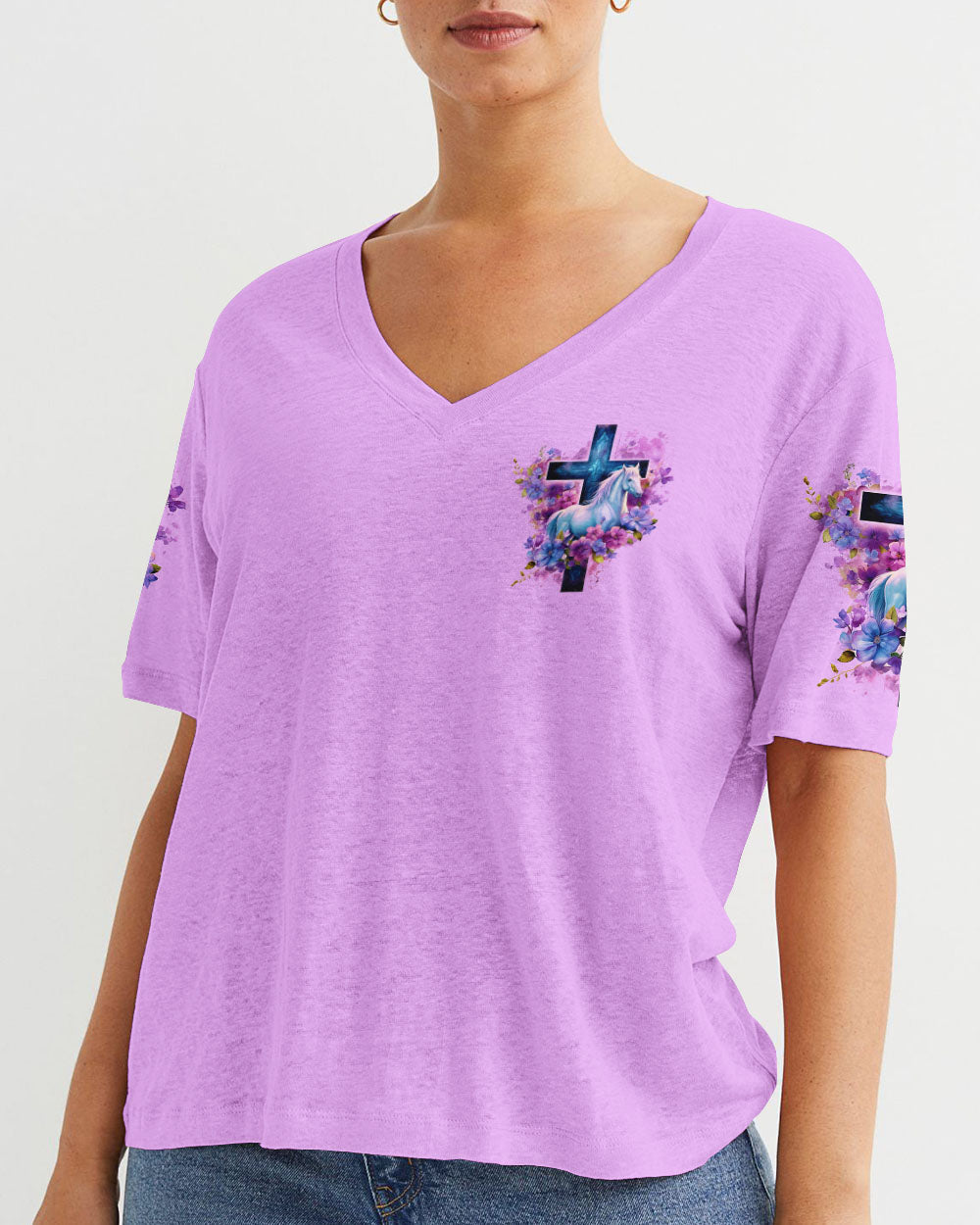 I Believe In God Horse Women's All Over Print Shirt - Tlno0201244, easychoo.com