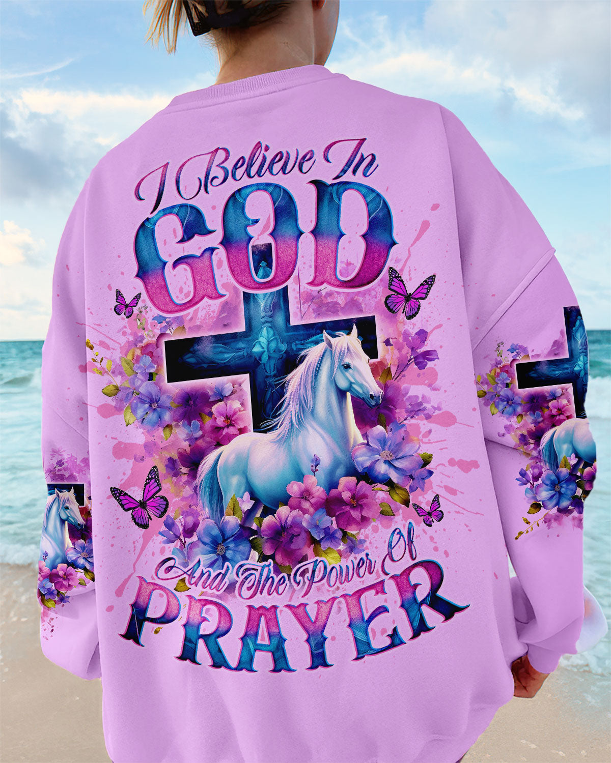 I Believe In God Horse Women's All Over Print Shirt - Tlno0201244, easychoo.com