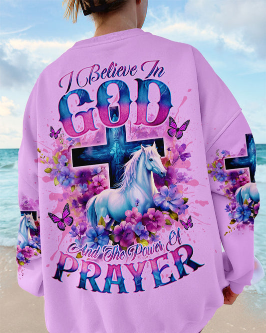 I Believe In God Horse Women's All Over Print Shirt - Tlno0201244, easychoo.com