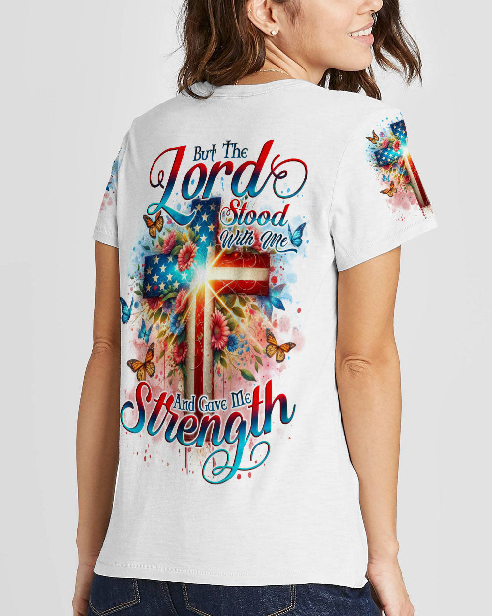 Lord Stood With Me Cross Women's All Over Print Shirt - Tlno0203241, easychoo.com