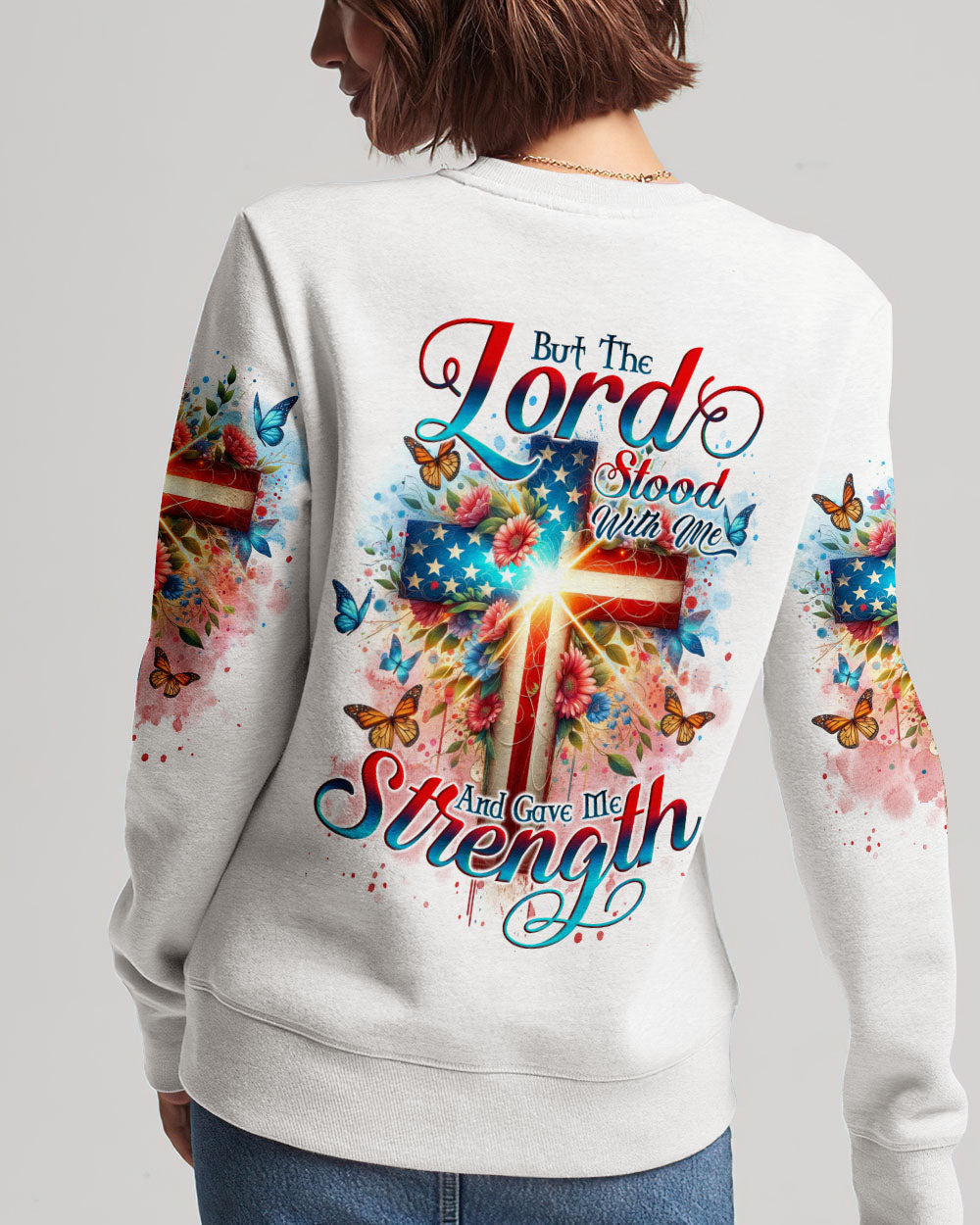 Lord Stood With Me Cross Women's All Over Print Shirt - Tlno0203241, easychoo.com