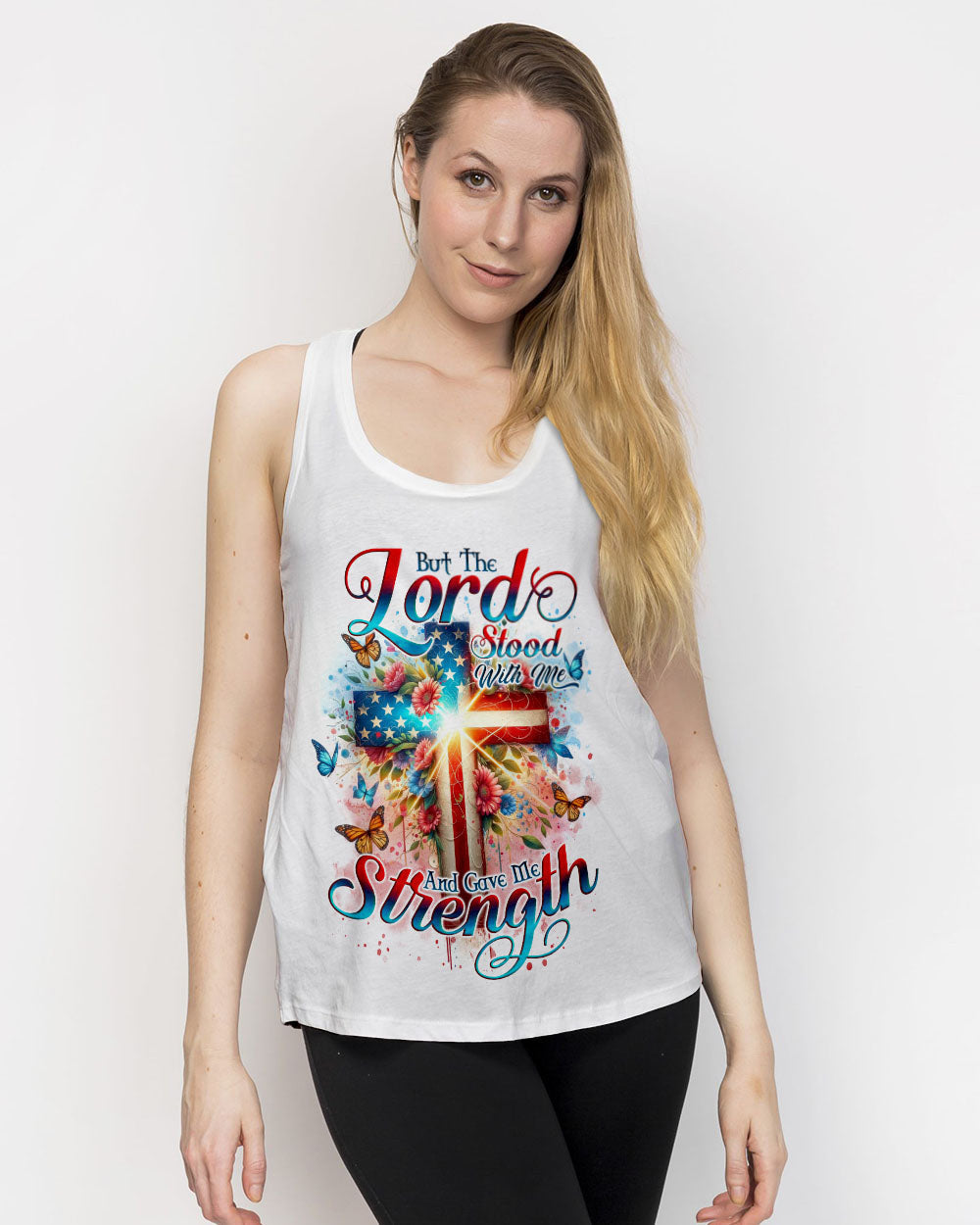 Lord Stood With Me Cross Women's All Over Print Shirt - Tlno0203241, easychoo.com
