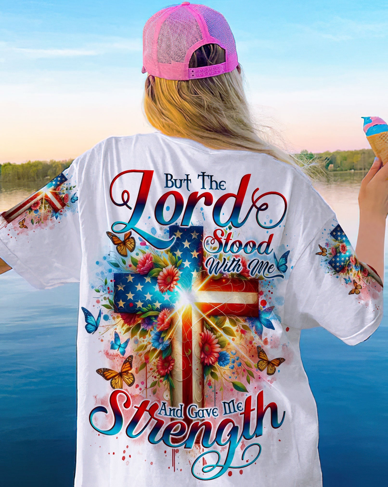 Lord Stood With Me Cross Women's All Over Print Shirt - Tlno0203241, easychoo.com