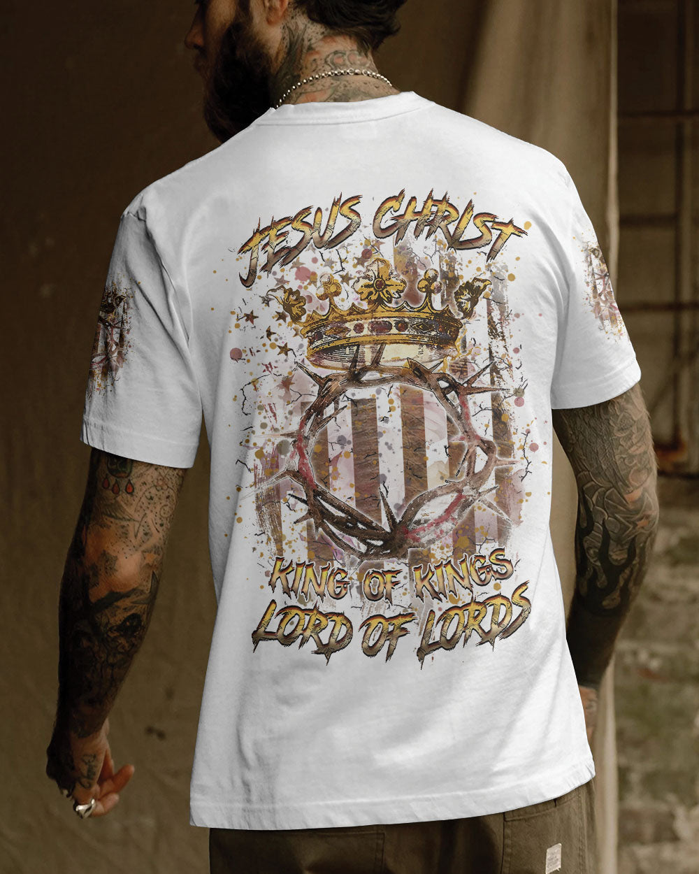 Jesus Christ King Of Kings Lord Of Lords Men's All Over Print Shirt - Yhhn1004242, easychoo.com