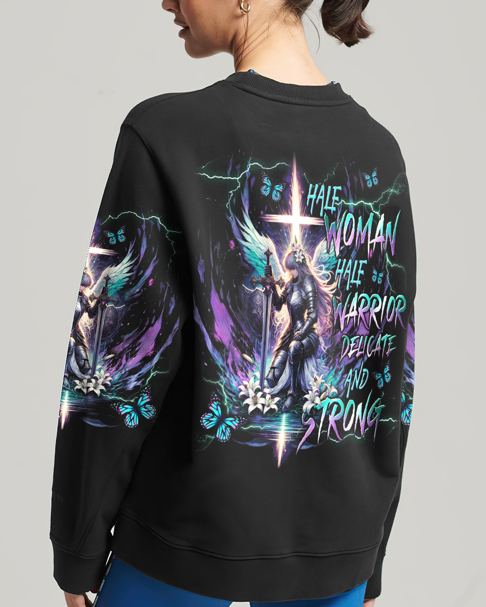 Half Woman Half Warrior Women's All Over Print Shirt - Tlnt2011233, easychoo.com