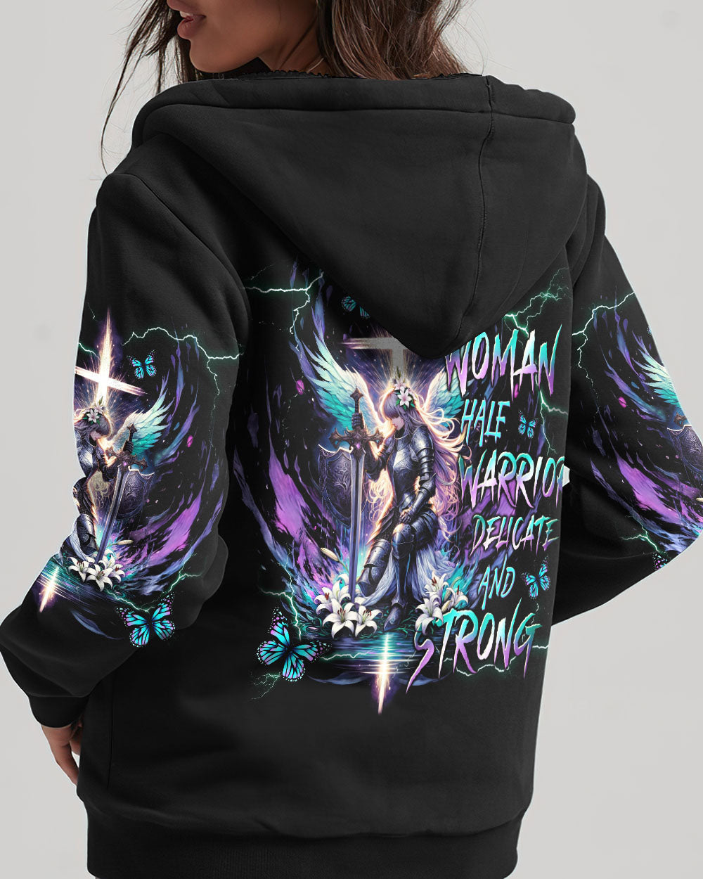 Half Woman Half Warrior Women's All Over Print Shirt - Tlnt2011233, easychoo.com