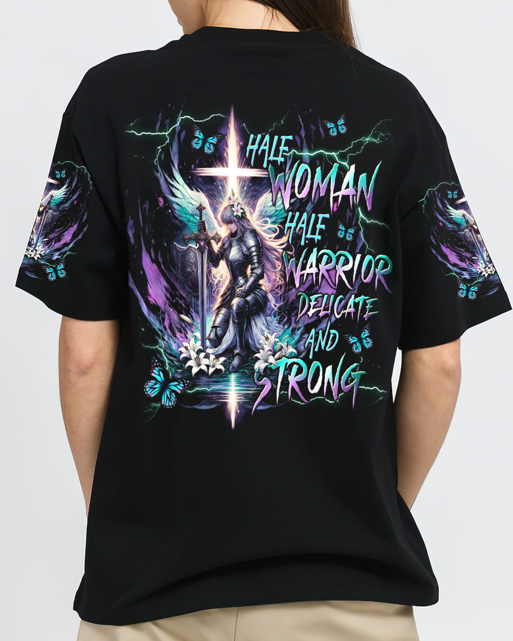 Half Woman Half Warrior Women's All Over Print Shirt - Tlnt2011233, easychoo.com