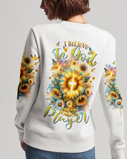 I Believe In God Sunflower Women's All Over Print Shirt - Tltr1212232, easychoo.com