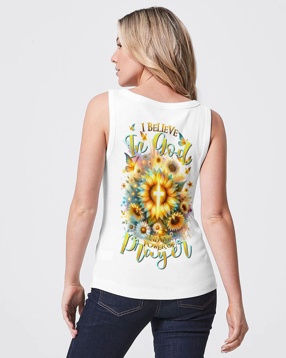 I Believe In God Sunflower Women's All Over Print Shirt - Tltr1212232, easychoo.com