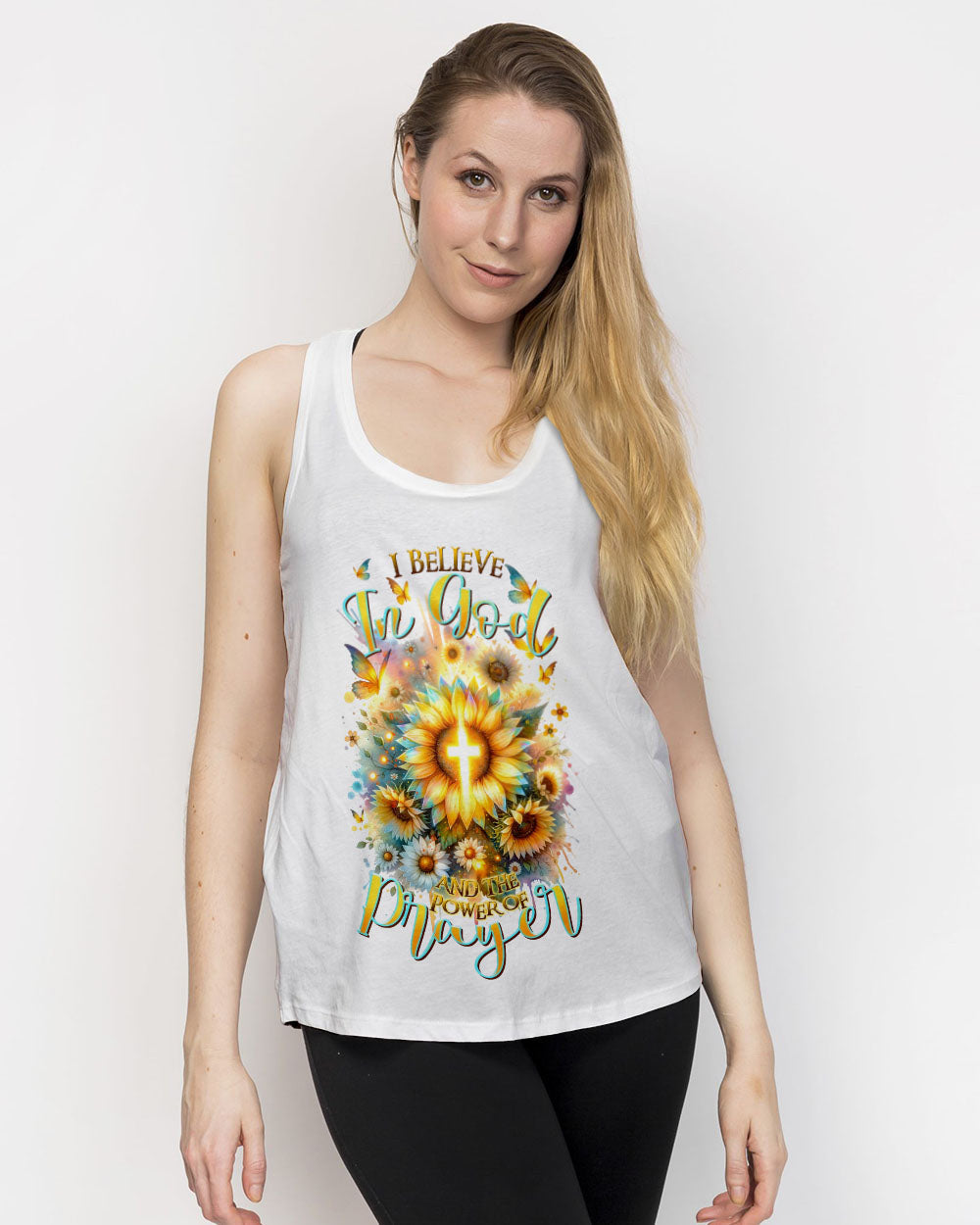 I Believe In God Sunflower Women's All Over Print Shirt - Tltr1212232, easychoo.com