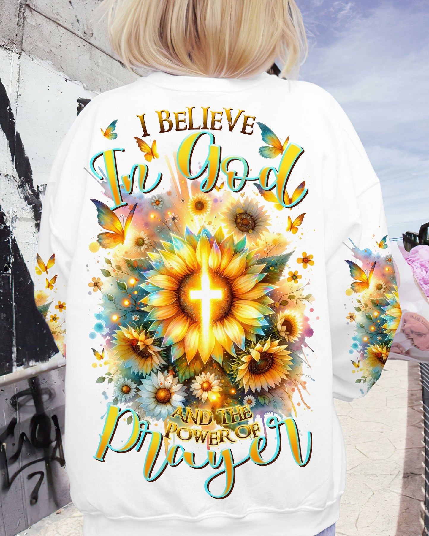 I Believe In God Sunflower Women's All Over Print Shirt - Tltr1212232, easychoo.com