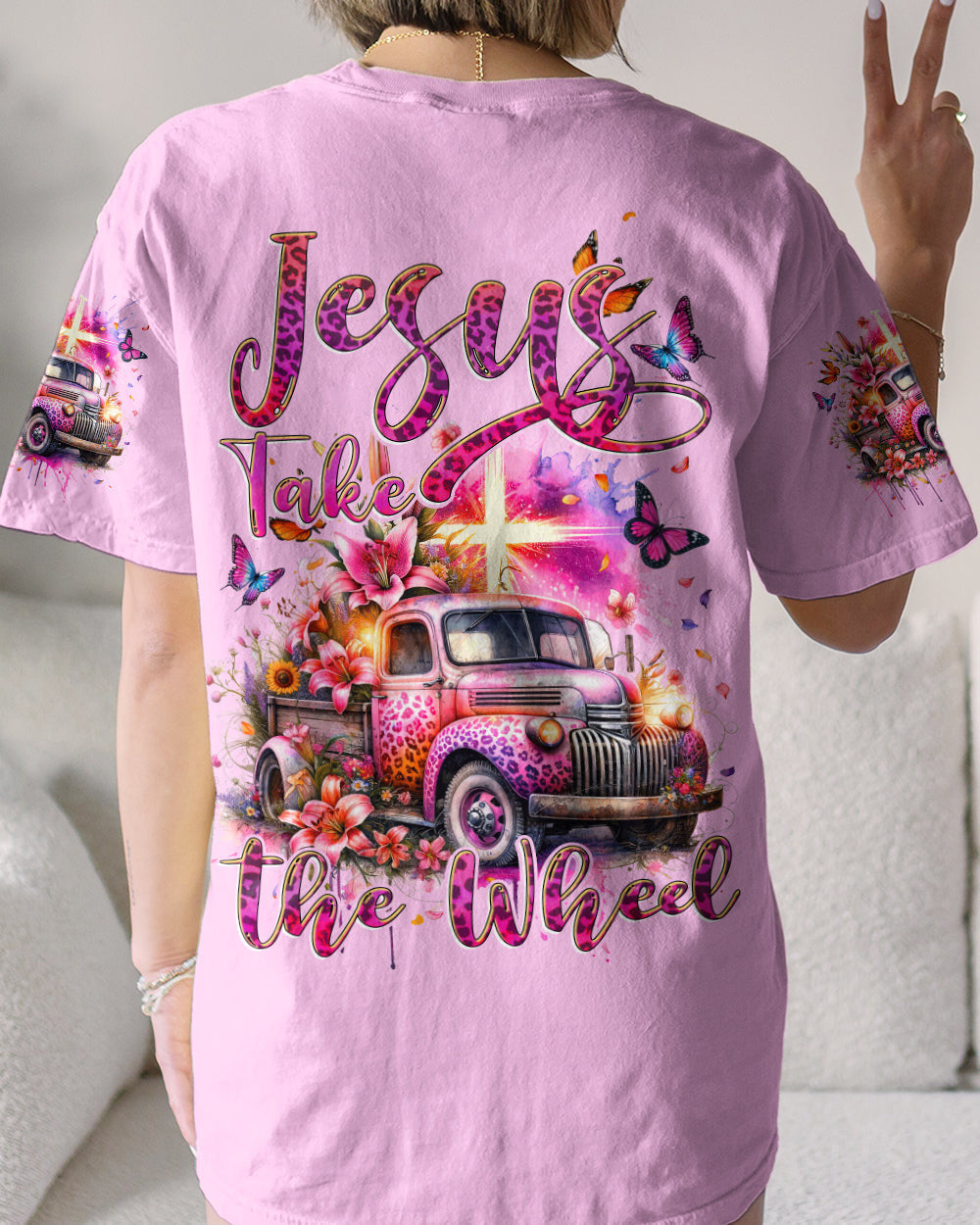 Jesus Take The Wheel Women's All Over Print Shirt - Tytd2411231, easychoo.com