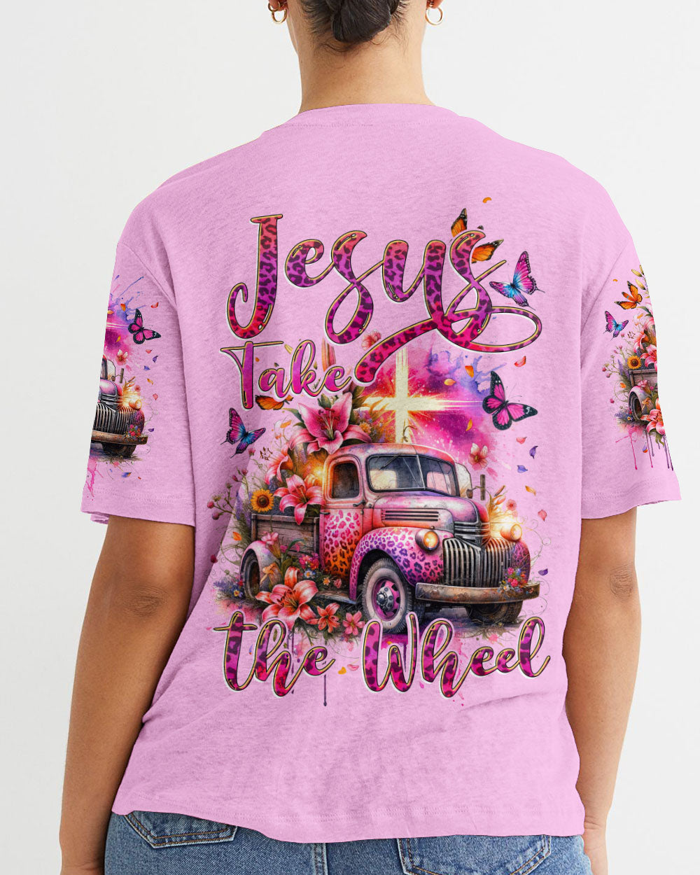 Jesus Take The Wheel Women's All Over Print Shirt - Tytd2411231, easychoo.com