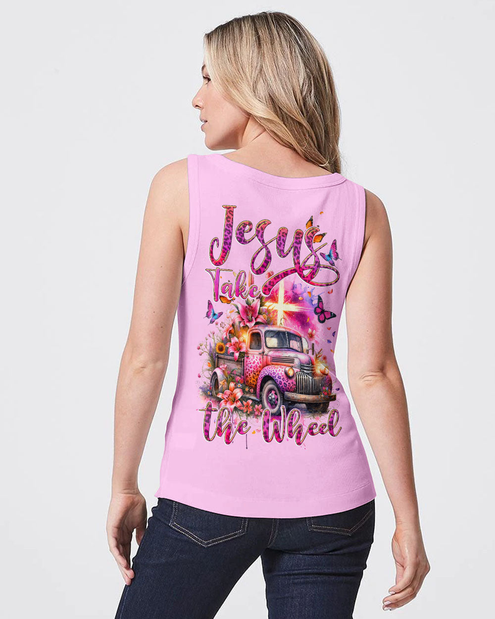 Jesus Take The Wheel Women's All Over Print Shirt - Tytd2411231, easychoo.com