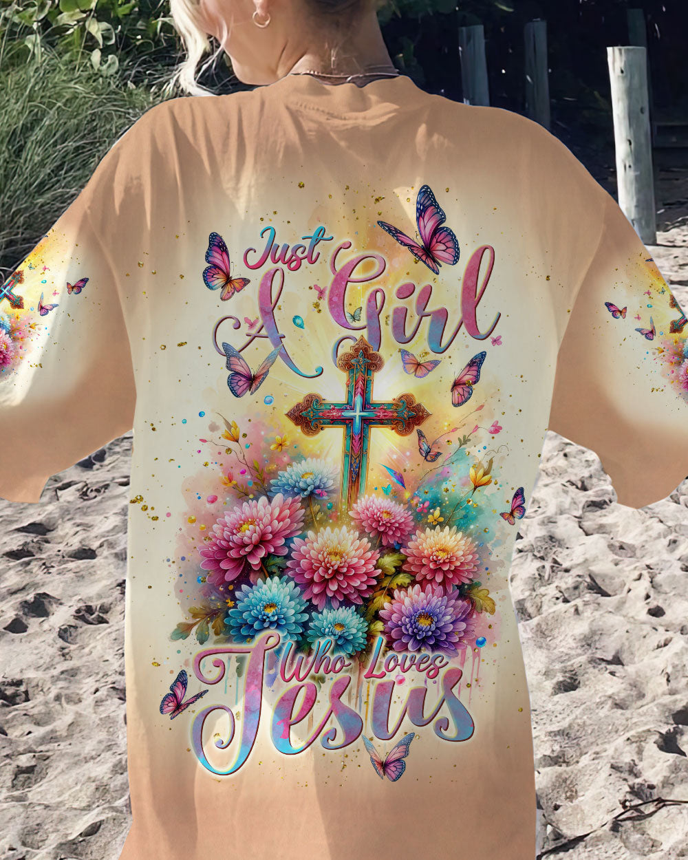 Just A Girl Who Loves Jesus Women's All Over Print Shirt - Tlnt1011234, easychoo.com