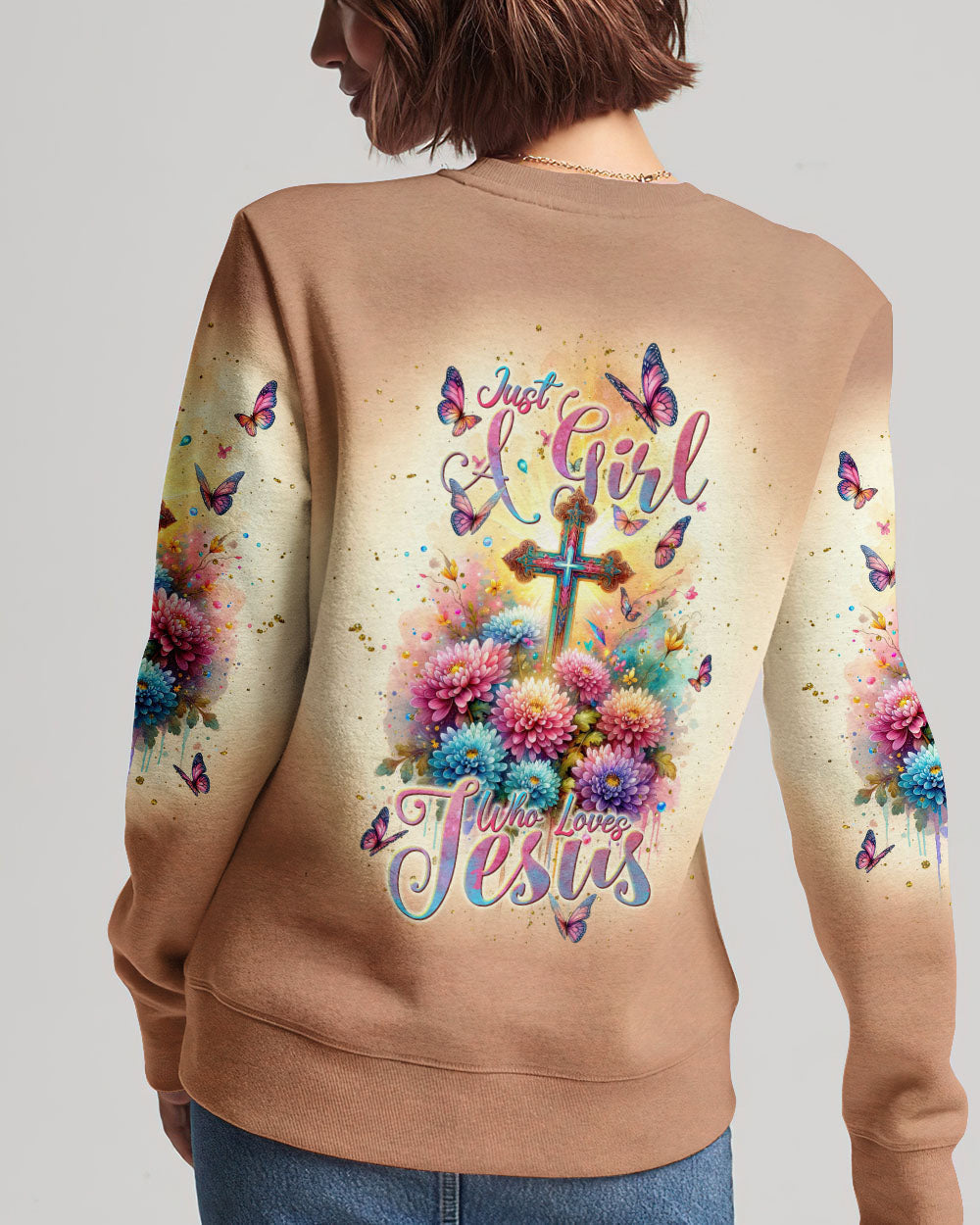 Just A Girl Who Loves Jesus Women's All Over Print Shirt - Tlnt1011234, easychoo.com