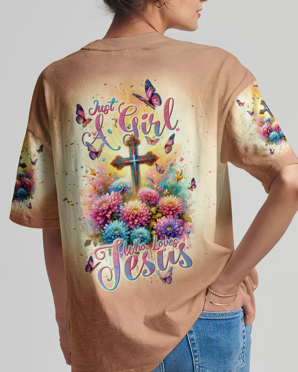 Just A Girl Who Loves Jesus Women's All Over Print Shirt - Tlnt1011234, easychoo.com
