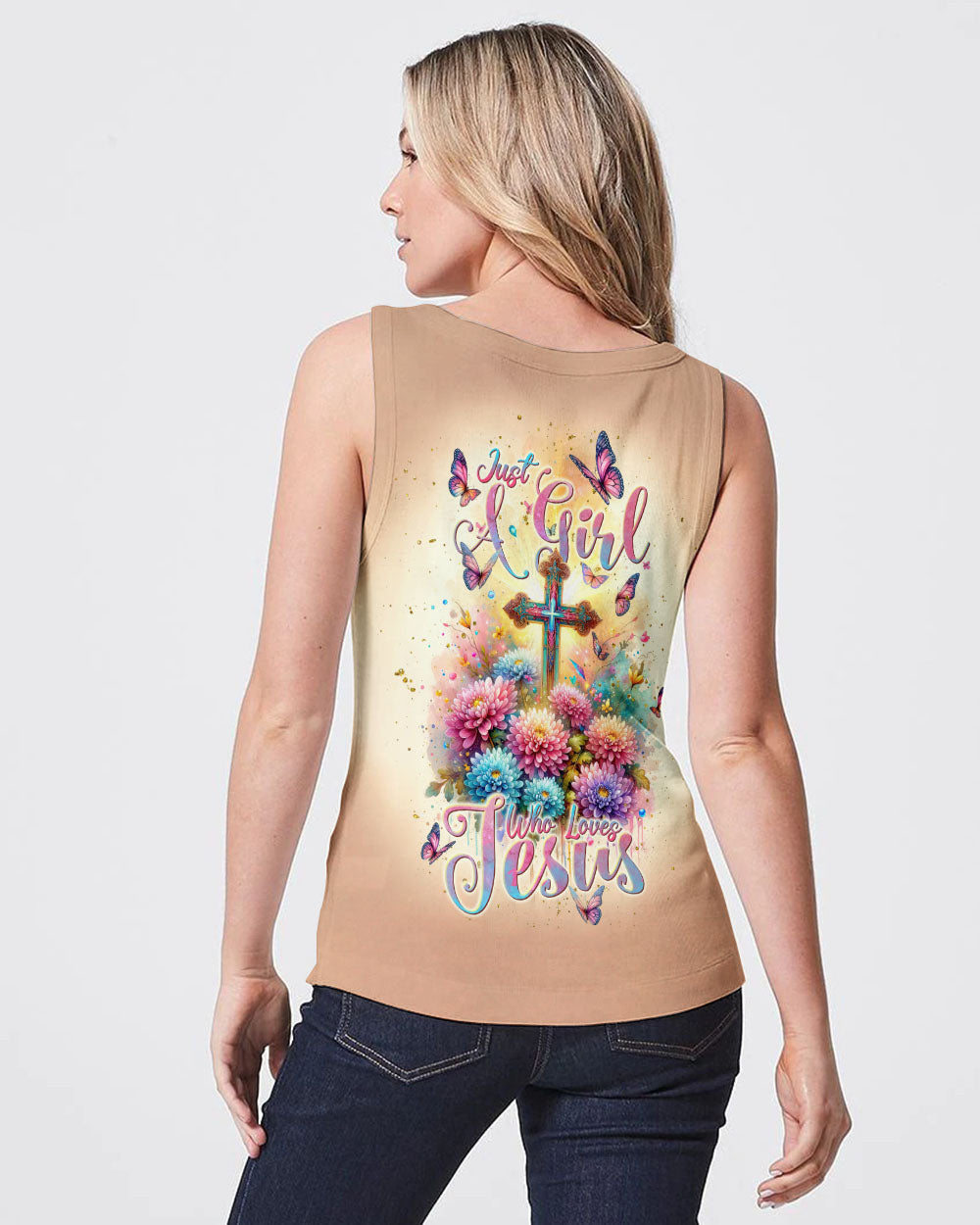 Just A Girl Who Loves Jesus Women's All Over Print Shirt - Tlnt1011234, easychoo.com
