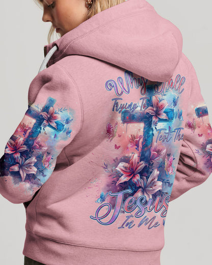 Why Y'all Trying To Test The Jesus In Me Women's All Over Print Shirt - Tlnz1603241, easychoo.com
