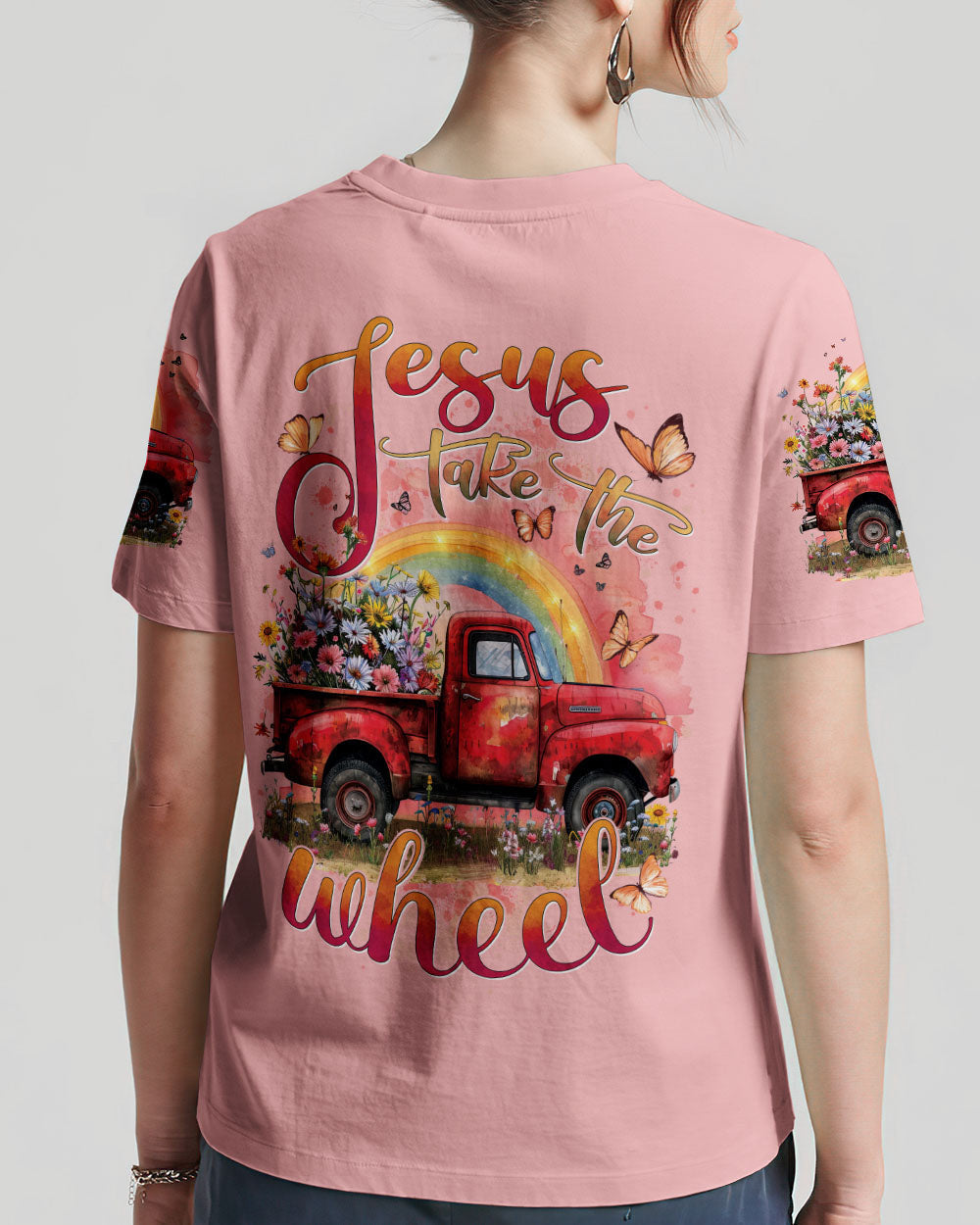 Jesus Take The Wheel Women's All Over Print Shirt - Tytd0203241, easychoo.com