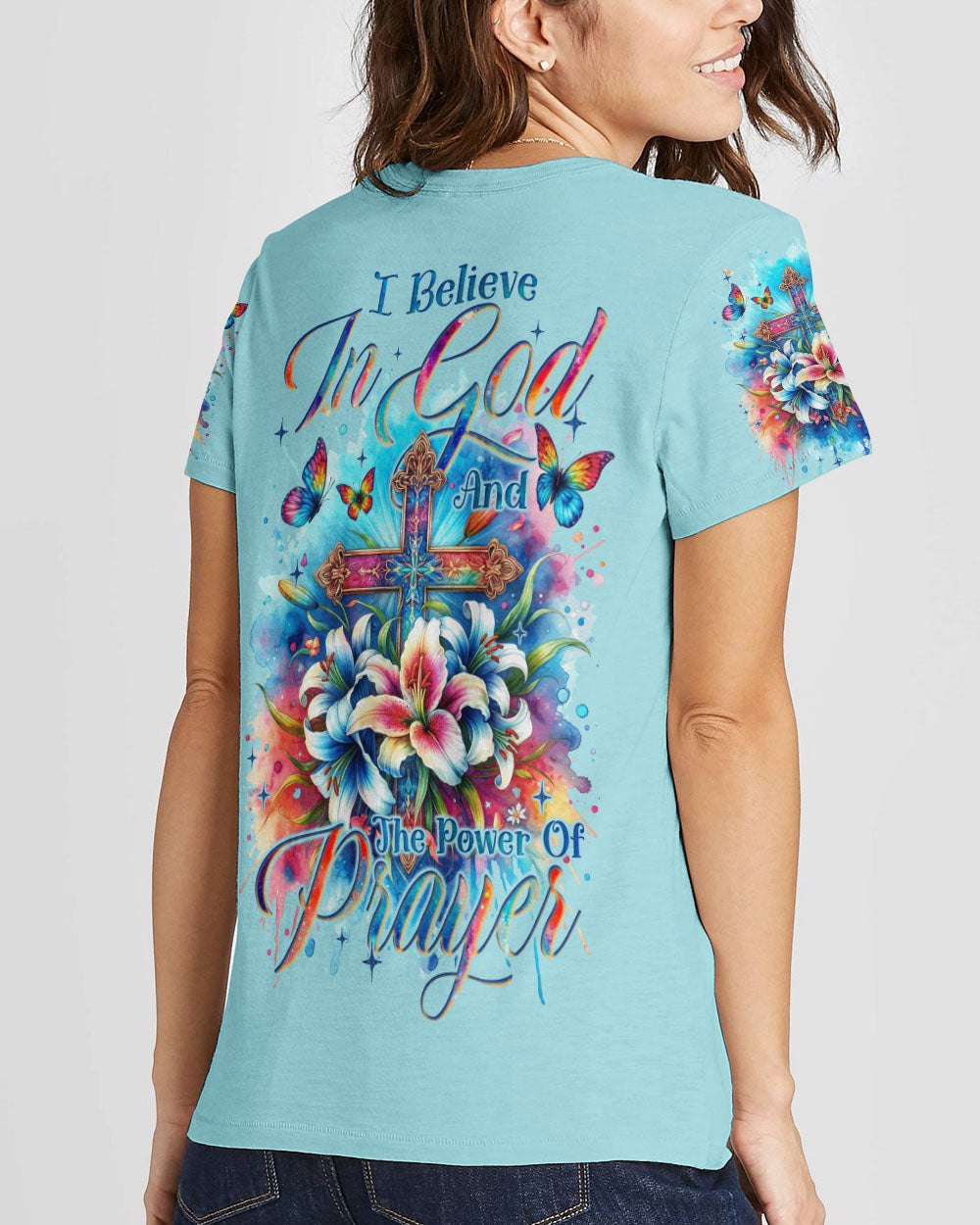 I Believe In God Women's All Over Print Shirt - Tyqy1611233, easychoo.com