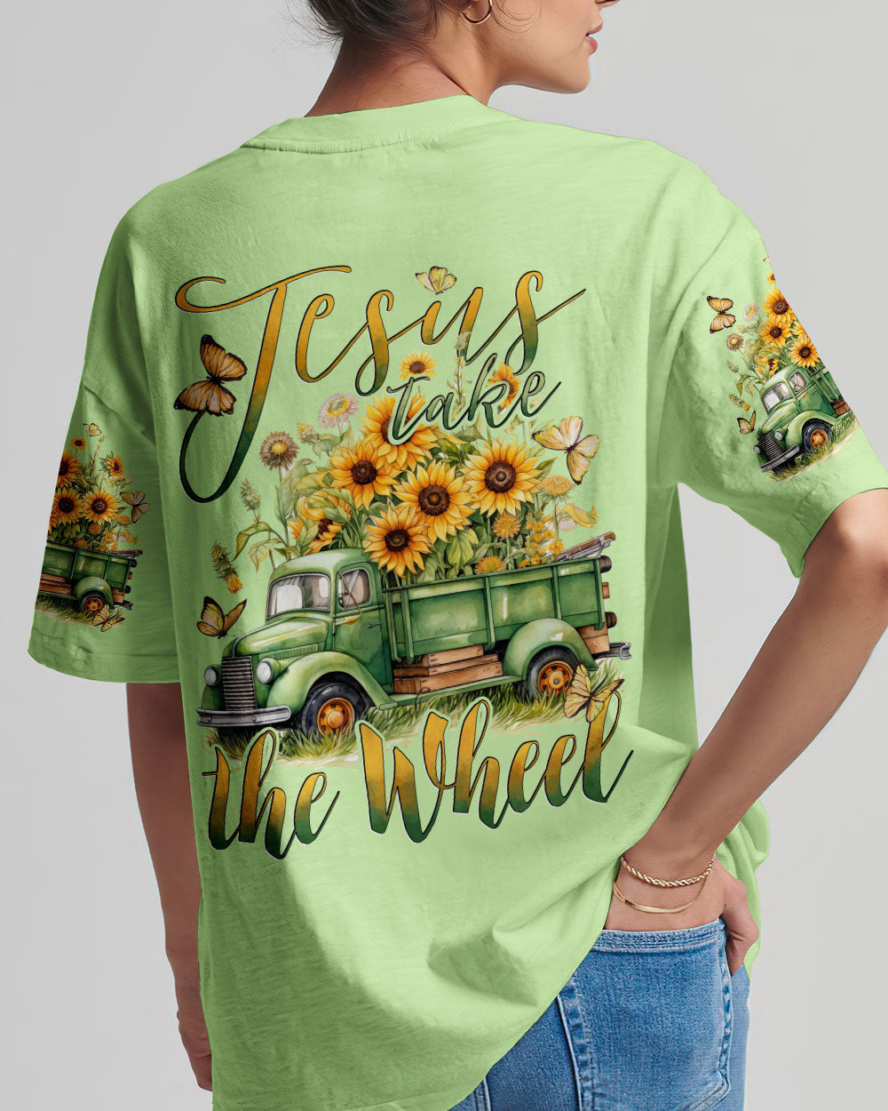 Jesus Take The Wheel Women's All Over Print Shirt - Tytd0412231, easychoo.com