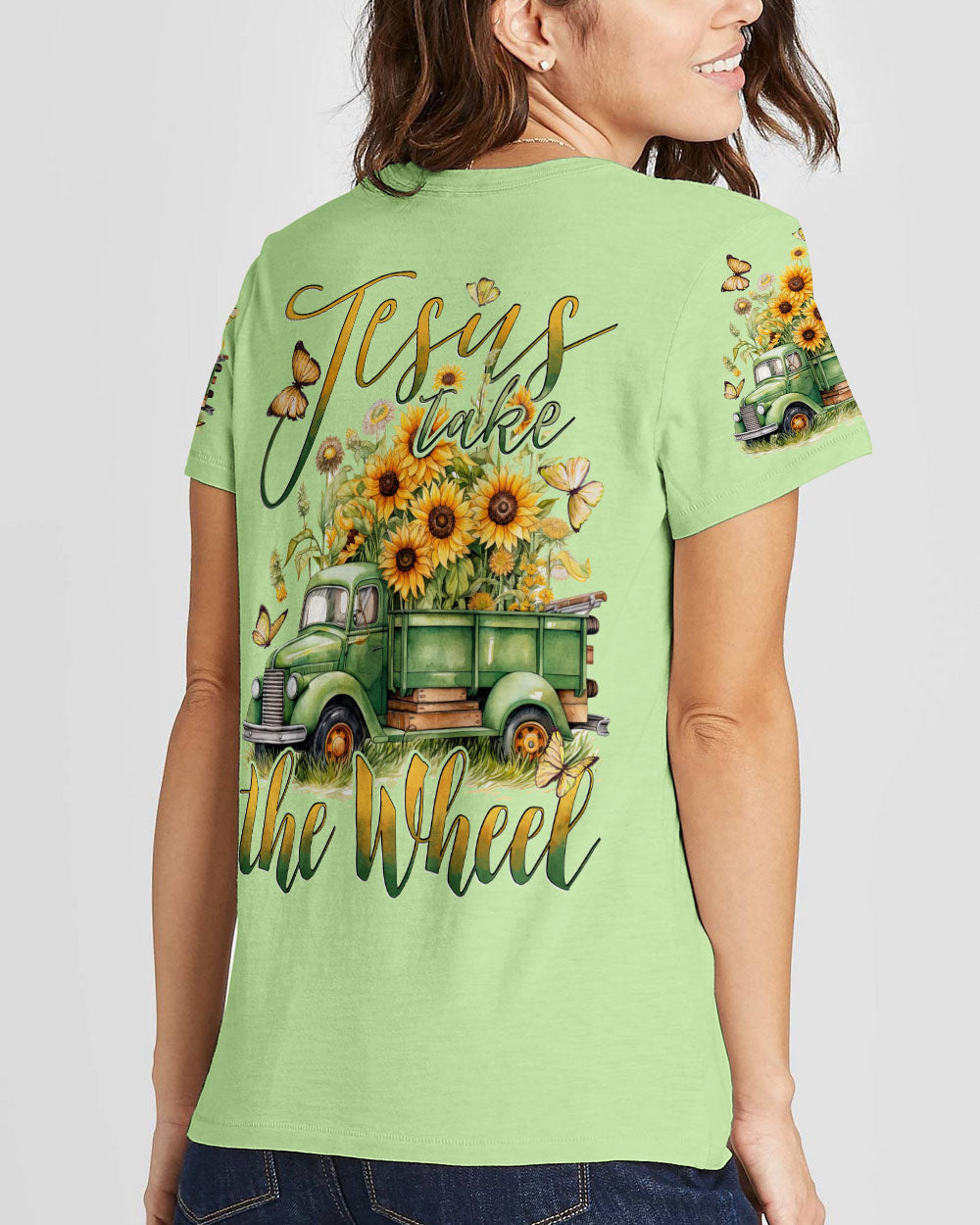 Jesus Take The Wheel Women's All Over Print Shirt - Tytd0412231, easychoo.com