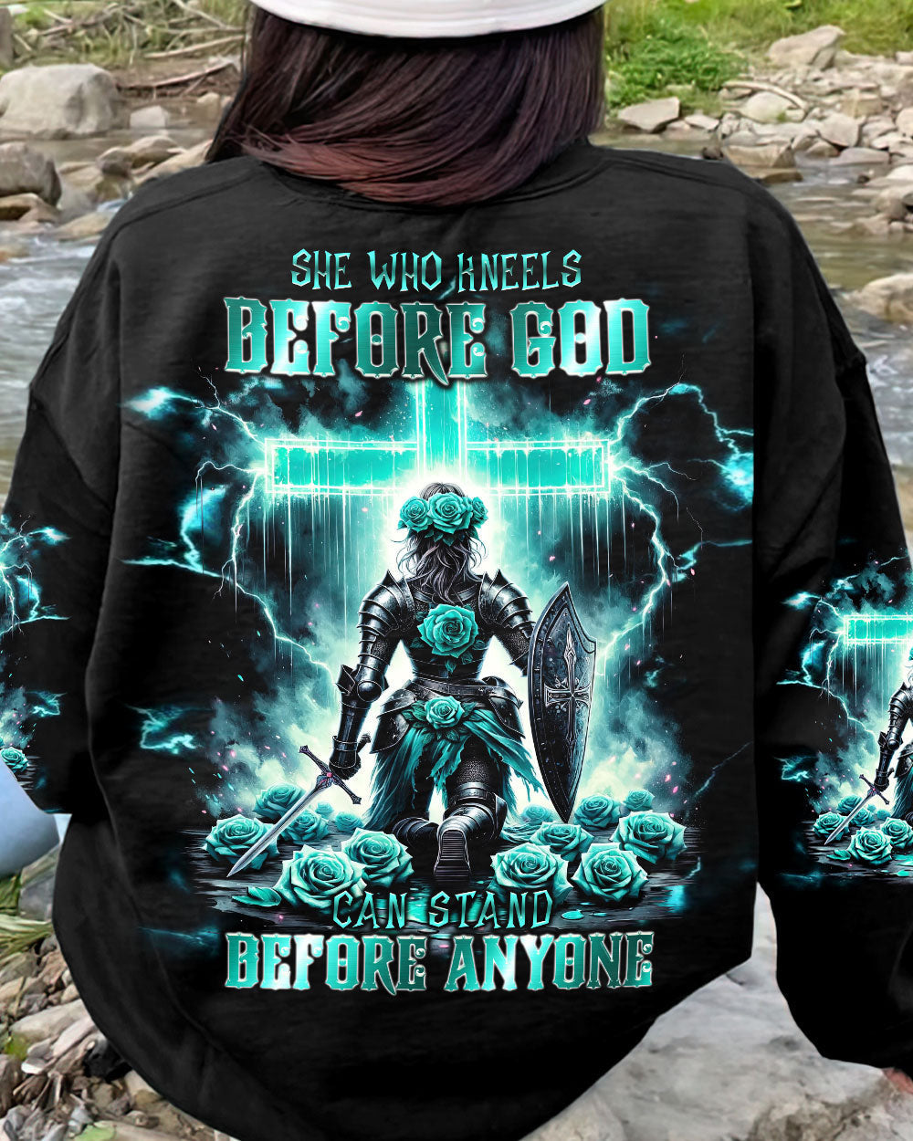 She Who Kneels Before God Warrior Women's All Over Print Shirt - Tlnt1112234, easychoo.com